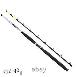 2 x Fladen Boat Fishing Rods + Reels + Tackle -Rigs weights & line included