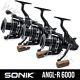 3 x Sonik Bait Runner Free Spool ANGL-R 6000 Reels Coarse Carp Specimen Reels