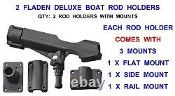 Deluxe Fladen Boat Rod Holder Multi Mount Pier Rail Kayak Sea Fishing Tackle