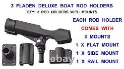 Deluxe Fladen Boat Rod Holder Multi Mount Pier Rail Kayak Sea Fishing Tackle