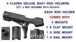 Deluxe Fladen Boat Rod Holder Multi Mount Pier Rail Kayak Sea Fishing Tackle