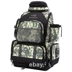 Fishing Tackle Backpack Water Resistant Lightweight Tactical Bag with Rod Holder
