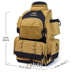 Fishing Tackle Backpack Water Resistant Lightweight Tactical Bag with Rod Holder