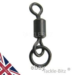 Flexi Ring Size 8 Matt Black swivels for Fishing tackle carp safety clips Rigs