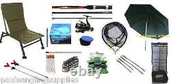 Float Fishing Kit Shakespeare Rod + Reel Chair Net Umbrella Hooks All Tackle