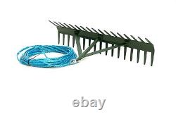 LAKE / POND WEED RAKE 24 DOUBLE SIDED & 20 Metres ROPE AQUATIC WEED REMOVAL