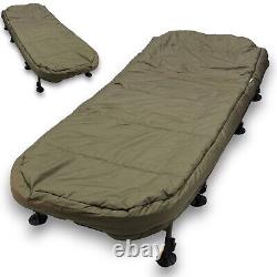 Lidsters Deluxe Carp Fishing 8 Leg Bedchair Sleep System All season + XL Bed Bag