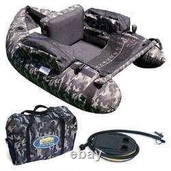 Lineaeffe Camo Pattern Belly Boat(kick boat, float tube) for game, trout fishing