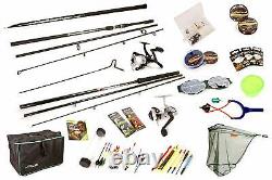 Matt Hayes Coarse Fishing Set 2 Rods 2 Reels Pole Net All Tackle Included 514856