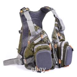 Mesh Fly Fishing Vest Backpack Multifunctional Fishing Vest Bag Outdoor Fishing