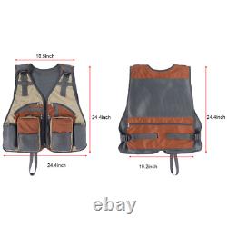 Mesh Fly Fishing Vest Backpack Multifunctional Fishing Vest Bag Outdoor Fishing