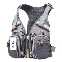 Mesh Fly Fishing Vest Backpack Multifunctional Fishing Vest Bag Outdoor Fishing