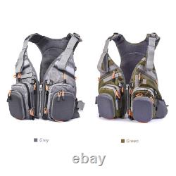 Mesh Fly Fishing Vest Backpack Multifunctional Fishing Vest Bag Outdoor Fishing