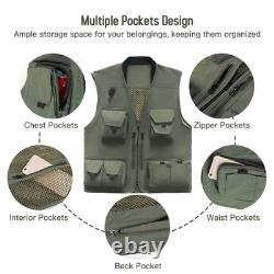 Mesh Fly Fishing Vest Backpack Multifunctional Fishing Vest Bag Outdoor Fishing