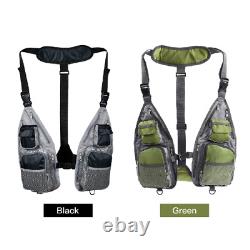 Mesh Fly Fishing Vest Backpack Multifunctional Fishing Vest Bag Outdoor Fishing