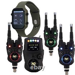 ND TACKLE Fishing Bite Alarm Set K9s Wireless Bluetooth with Smart Bite Watch