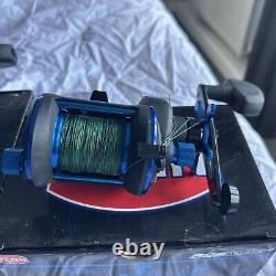 Penn 525 MAG4 6.11 Multiplier Reel Black/Blue beach casting reel brand new