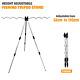 Portable Folding Fishing Rods Tripod Stand Rest Tackle for Outdoor Sea Beach UK