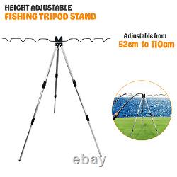 Portable Folding Fishing Rods Tripod Stand Rest Tackle for Outdoor Sea Beach UK