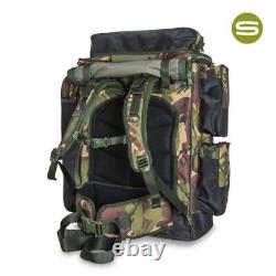 Saber Camo 5 Fishing Rod Bag Sleeve 12ft Reel DPM Padded + Bag Backpack Carryall