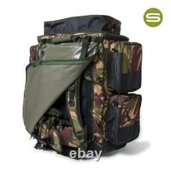 Saber Camo 5 Fishing Rod Bag Sleeve 12ft Reel DPM Padded + Bag Backpack Carryall