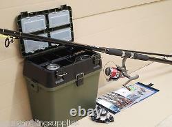 Sea Fishing Beach Kit with Seat Tackle Box 12ft Fladen Rod Reel Tackle Rigs