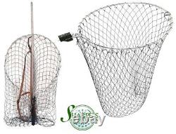 Sharpe's Of Aberdeen Salmon Gye Net 24 27 or 30 Fishing Mesh Leather Peel