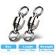 Stainless Fishing Ball Bearing Swivels Split Rings Sea Connector 20/ 50/ 100Pcs