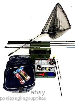 Starter Float Fishing Kit Set 10ft Rod, Pole Reel, Box, Tackle Rigs