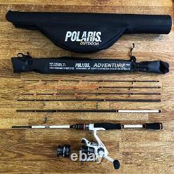 Travel Rod & Reel Combo 7ft Carbon Polaris Adventure Pro 5pc (Premium Quality)